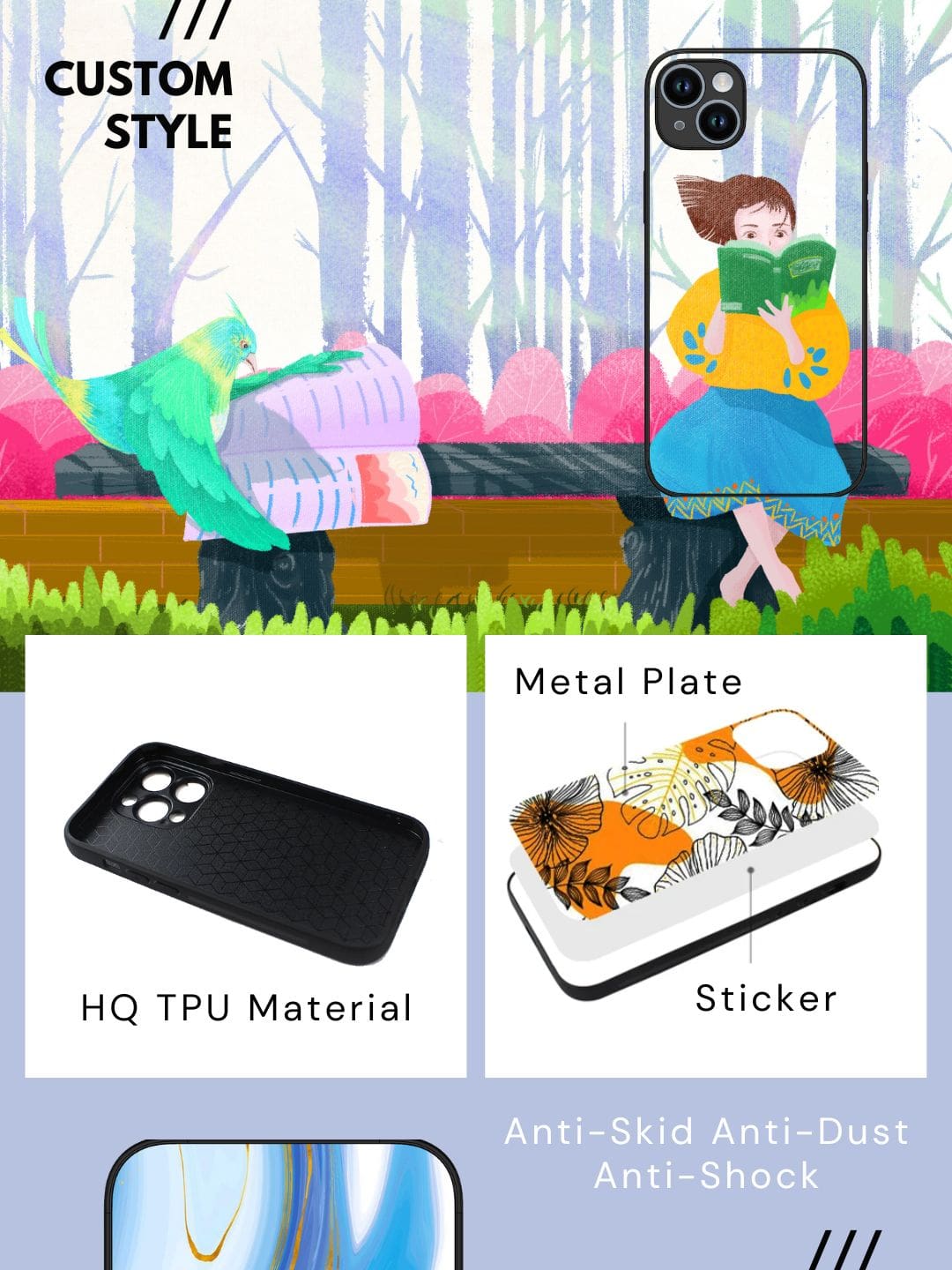 Colored Maze Seamless Glossy Metal TPU Case Edge Zapvi