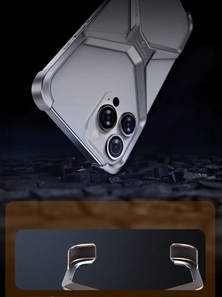 Ultra Thin Aluminium Alloy X Shaped Metal Case for Apple Iphone 13/14/15