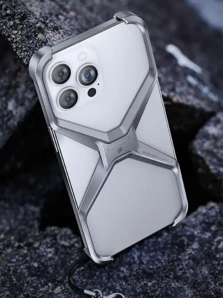 Ultra Thin Aluminium Alloy X Shaped Metal Case for Apple Iphone 13/14/15