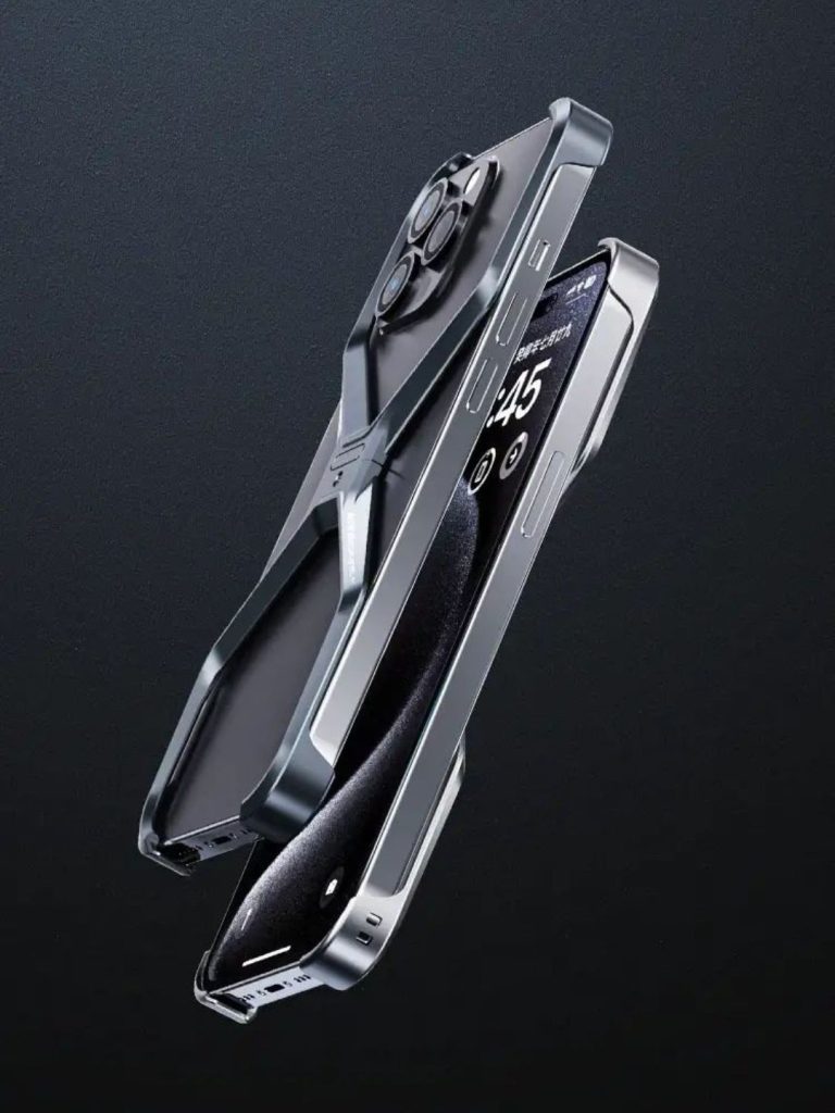 Ultra Thin Aluminium Alloy X Shaped Metal Case for Apple Iphone 13/14/15
