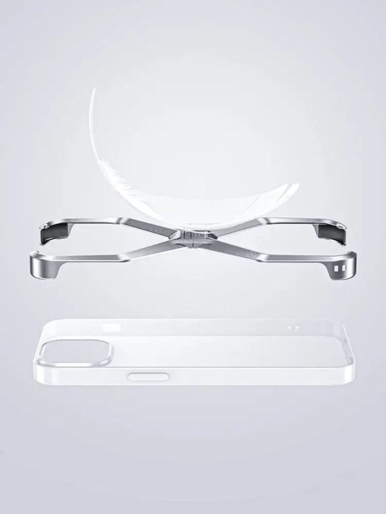 Ultra Thin Aluminium Alloy X Shaped Metal Case for Apple Iphone 13/14/15