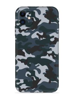 Dark Blue Army Military Art Embossed Soft Silicone Case for Apple Iphone 11