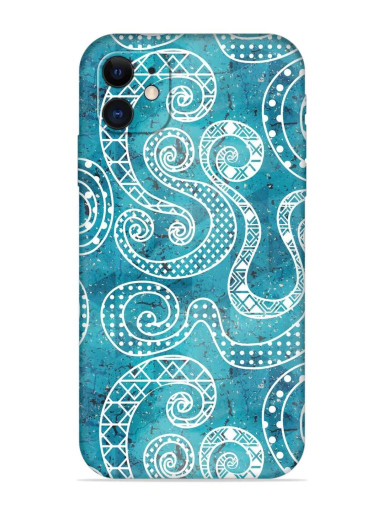 Vintage Curved Seamless Embossed Soft Silicone Case for Apple Iphone 11