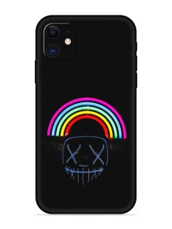 Mask Rainbow Embossed Soft Silicone Case for Apple Iphone 11