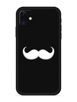 Mustache Vector Embossed Soft Silicone Case for Apple Iphone 11