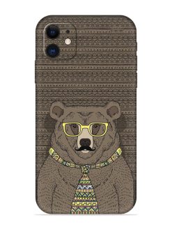 Grizzly Bear Embossed Soft Silicone Case for Apple Iphone 11