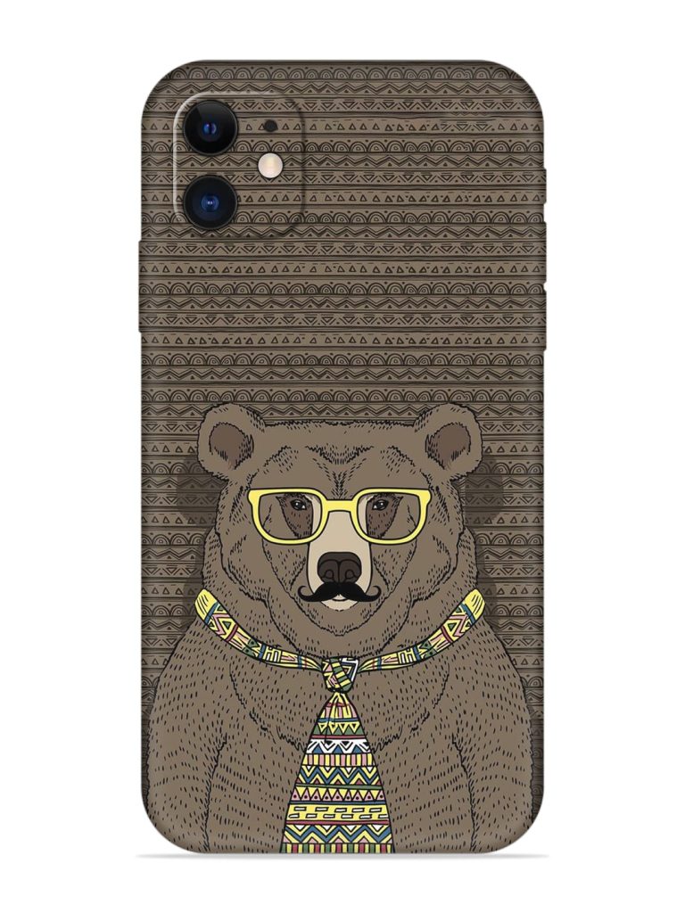 Grizzly Bear Embossed Soft Silicone Case for Apple Iphone 11