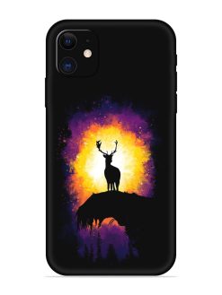 Elk Animal Art Embossed Soft Silicone Case for Apple Iphone 11