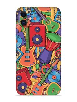 Colorful Music Art Embossed Soft Silicone Case for Apple Iphone 11