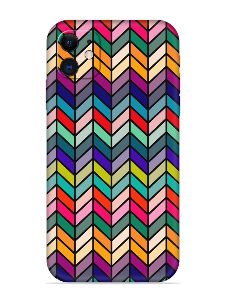 Retro Bauhaus Design Embossed Soft Silicone Case for Apple Iphone 11