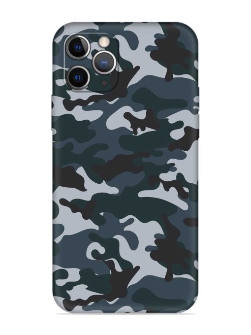 Dark Blue Army Military Art Embossed Soft Silicone Case for Apple Iphone 11 Pro Edge Zapvi