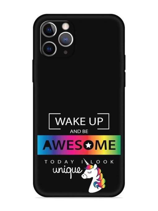 Inspirational Quote Unicorn Embossed Soft Silicone Case for Apple Iphone 11 Pro Edge Zapvi