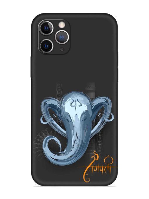 Illustration Lord Ganpati Embossed Soft Silicone Case for Apple Iphone 11 Pro Edge Zapvi