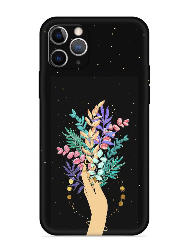 Flower On Hand Embossed Soft Silicone Case for Apple Iphone 11 Pro
