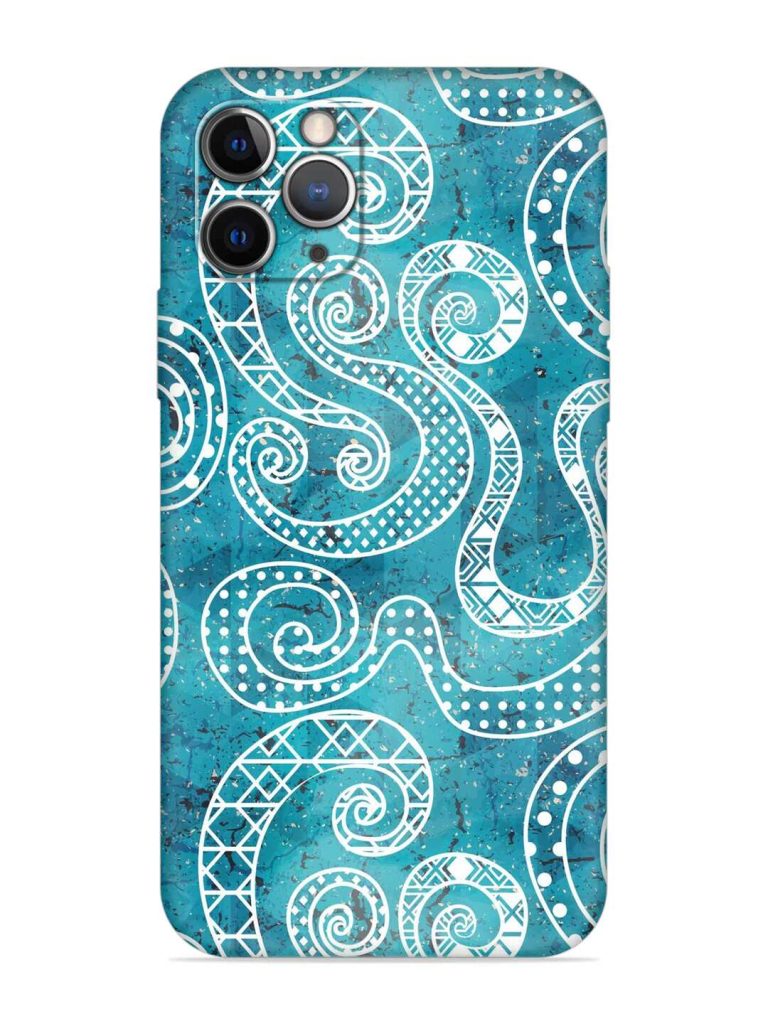 Vintage Curved Seamless Embossed Soft Silicone Case for Apple Iphone 11 Pro