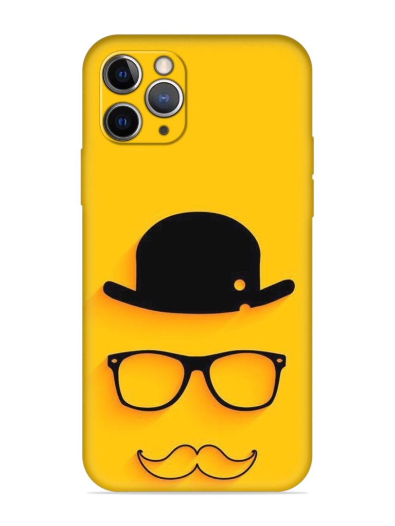 Classic Face Vector Embossed Soft Silicone Case for Apple Iphone 11 Pro