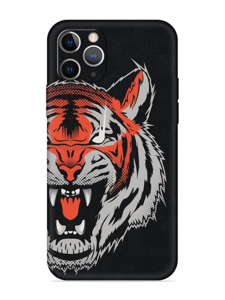 Tiger Aggression Embossed Soft Silicone Case for Apple Iphone 11 Pro