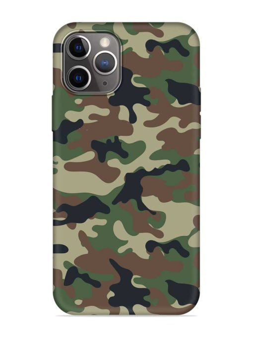 Army Military Camouflage Dark Green Embossed Soft Silicone Case for Apple Iphone 11 Pro Max Edge Zapvi