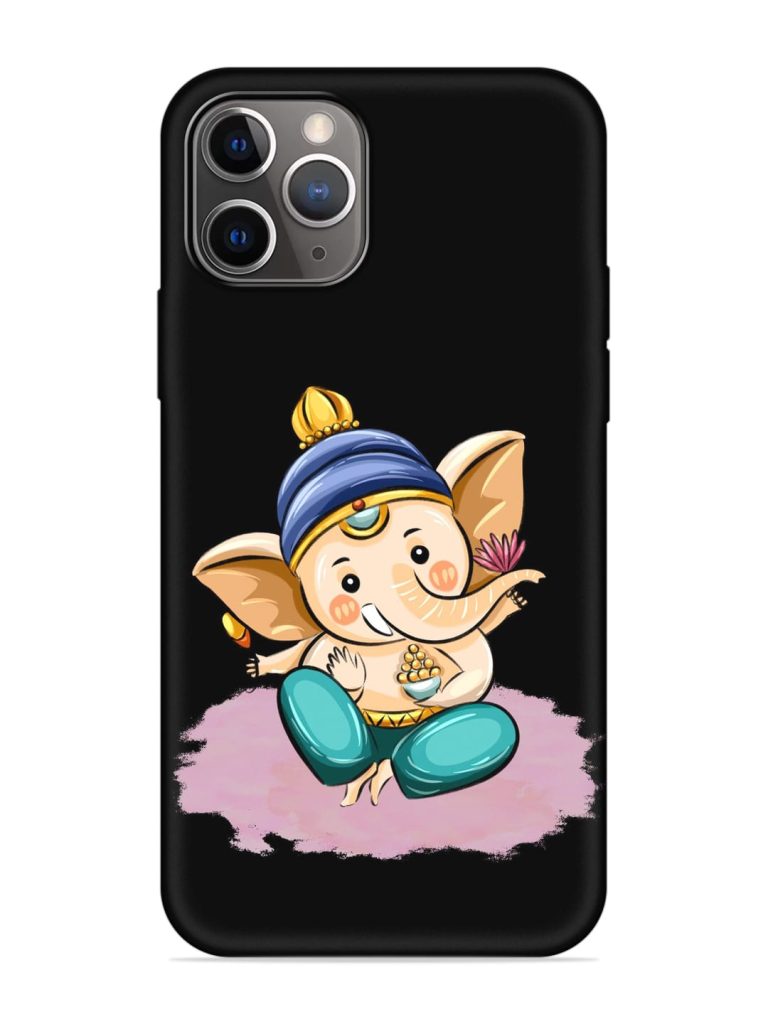 Bal Ganesh Vector Art Embossed Soft Silicone Case for Apple Iphone 11 Pro Max