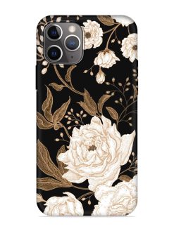 Peonies Roses Floral Embossed Soft Silicone Case for Apple Iphone 11 Pro Max