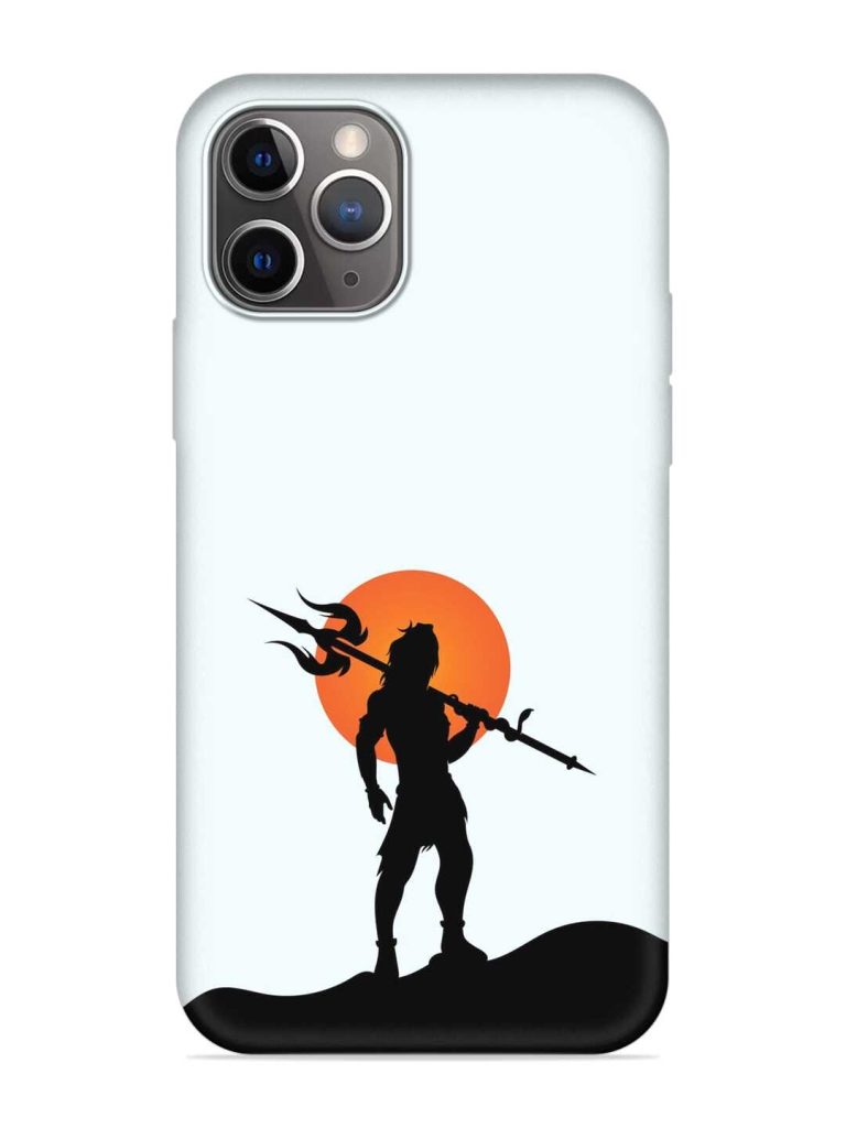 Lord Mahadev Trendy Embossed Soft Silicone Case for Apple Iphone 11 Pro Max