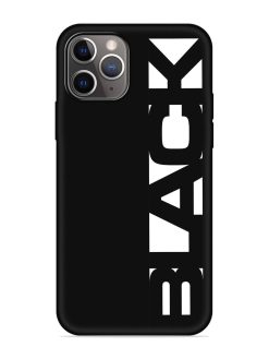 Black Typo Embossed Soft Silicone Case for Apple Iphone 11 Pro Max