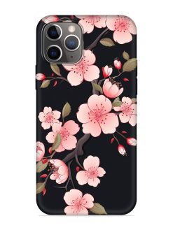 Cherry Blossom Embossed Soft Silicone Case for Apple Iphone 11 Pro Max