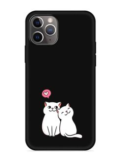 Cute Loving Cats Embossed Soft Silicone Case for Apple Iphone 11 Pro Max