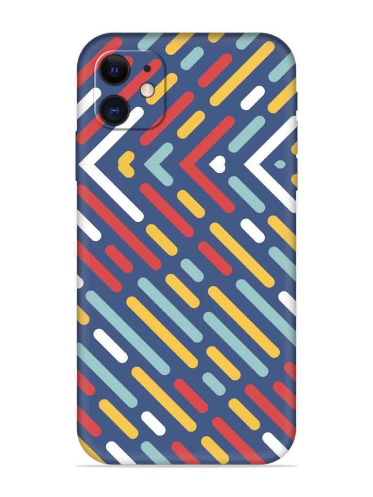 Colored Lines Embossed Soft Silicone Case for Apple Iphone 12