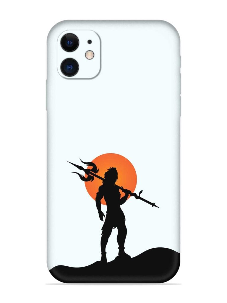 Lord Mahadev Trendy Embossed Soft Silicone Case for Apple Iphone 12