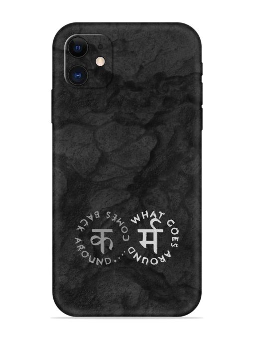 Karma Hindi Word Embossed Soft Silicone Case for Apple Iphone 12 Edge Zapvi