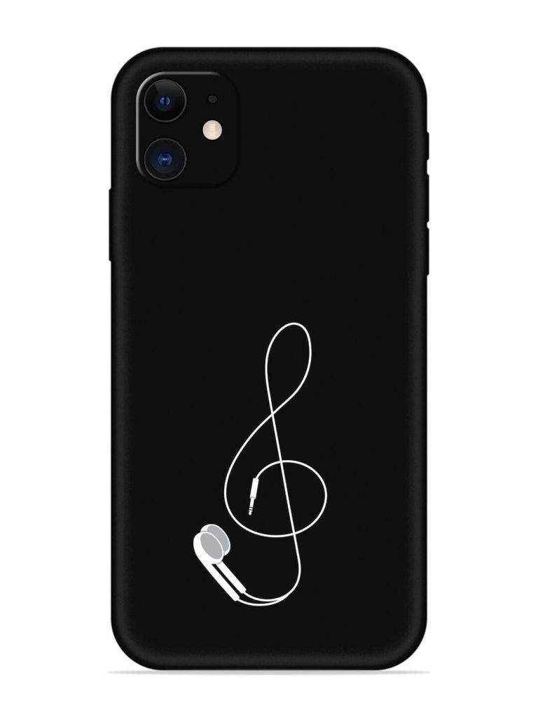 Music Earphone Vector Embossed Soft Silicone Case for Apple Iphone 12