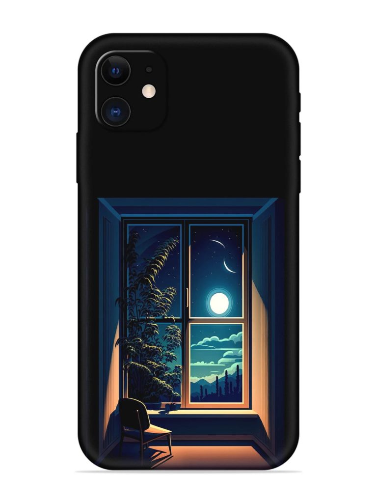 Night View At Window Embossed Soft Silicone Case for Apple Iphone 12