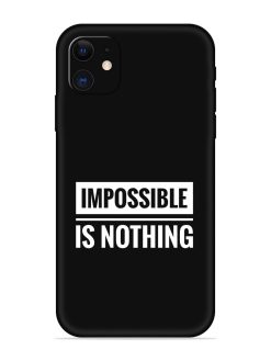 Impossible Is Nothing Embossed Soft Silicone Case for Apple Iphone 12