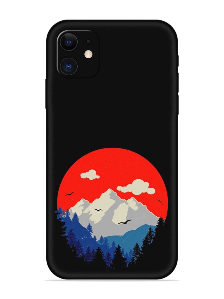 Mountain Abstract Embossed Soft Silicone Case for Apple Iphone 12