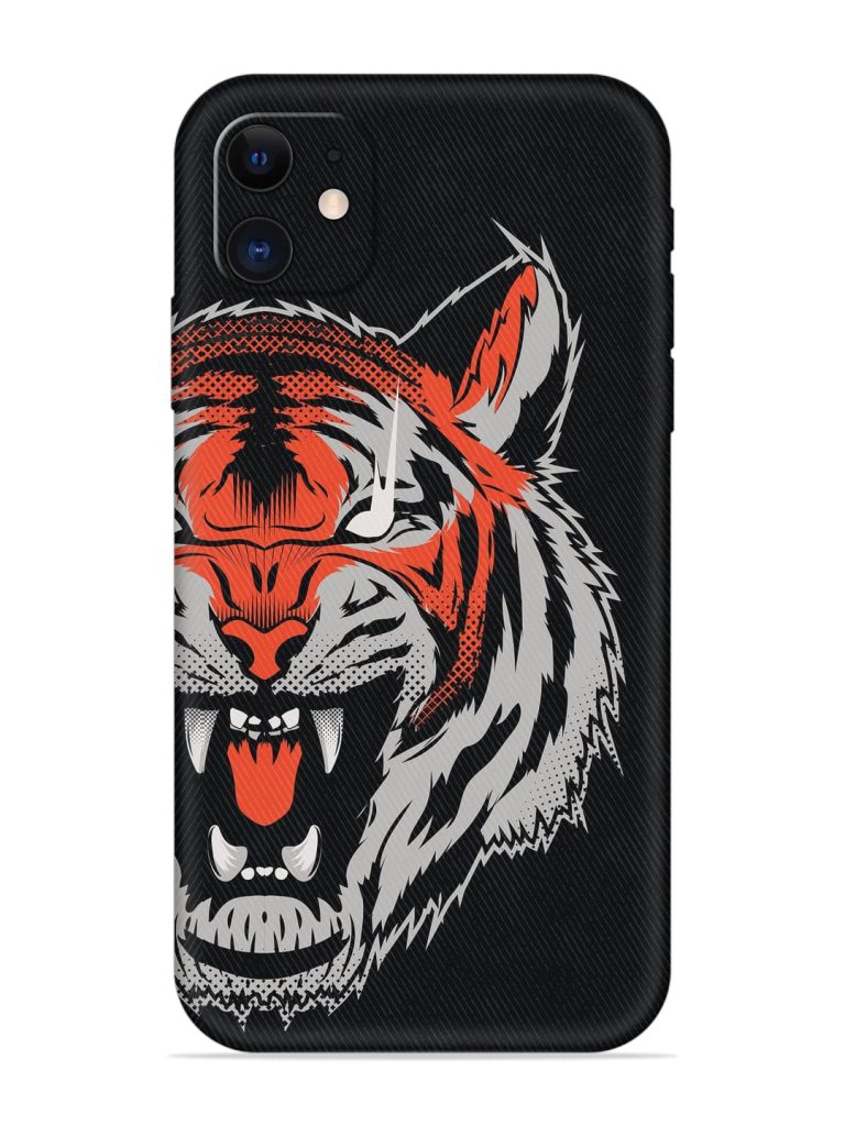Tiger Aggression Embossed Soft Silicone Case for Apple Iphone 12