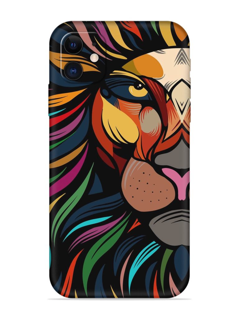 Trippy Lion Art Embossed Soft Silicone Case for Apple Iphone 12