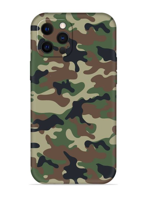 Army Military Camouflage Dark Green Embossed Soft Silicone Case for Apple Iphone 12 Pro Edge Zapvi