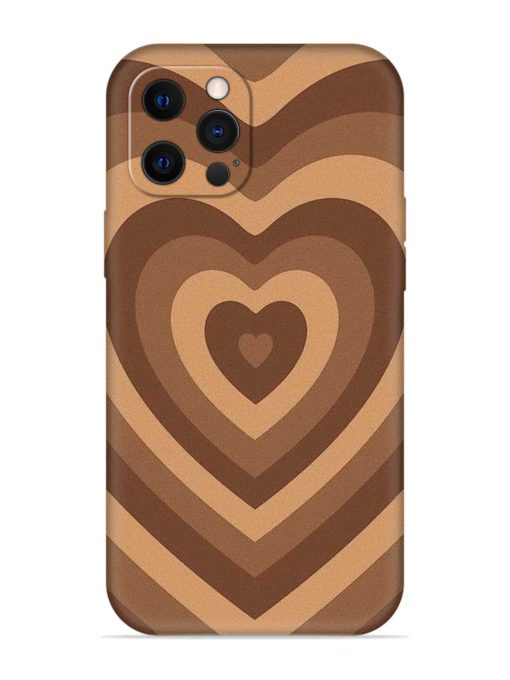 Brown Heart Embossed Soft Silicone Case for Apple Iphone 12 Pro Edge Zapvi