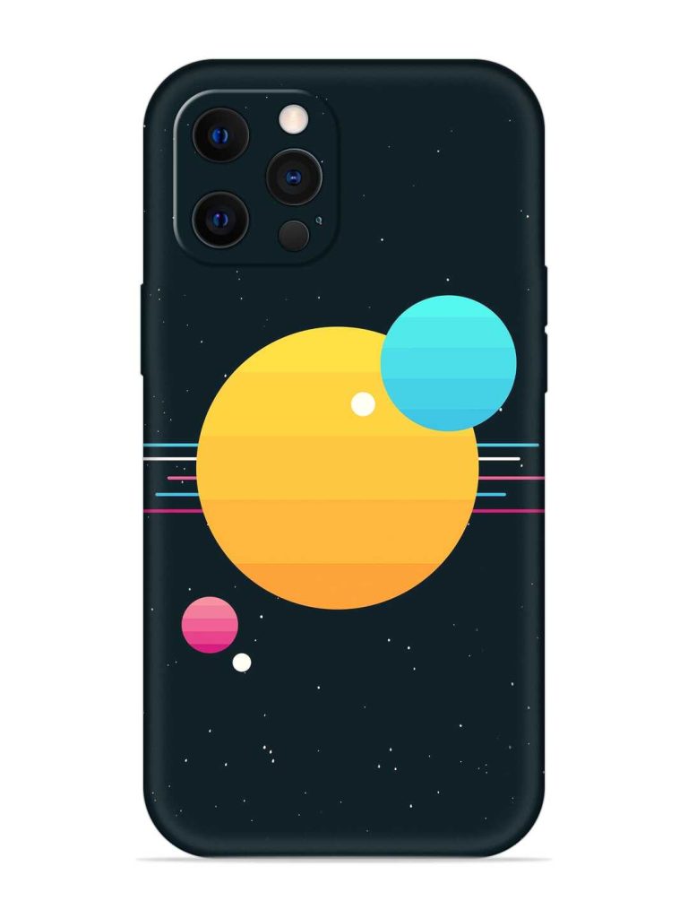 Round Vector Art Embossed Soft Silicone Case for Apple Iphone 12 Pro