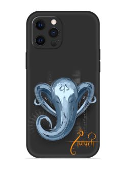Illustration Lord Ganpati Embossed Soft Silicone Case for Apple Iphone 12 Pro