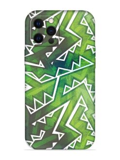 Green Graffiti Seamless Embossed Soft Silicone Case for Apple Iphone 12 Pro