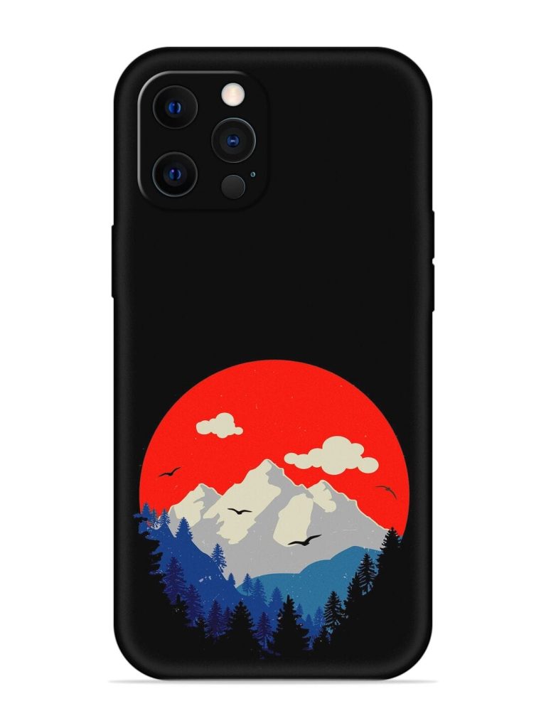 Mountain Abstract Embossed Soft Silicone Case for Apple Iphone 12 Pro