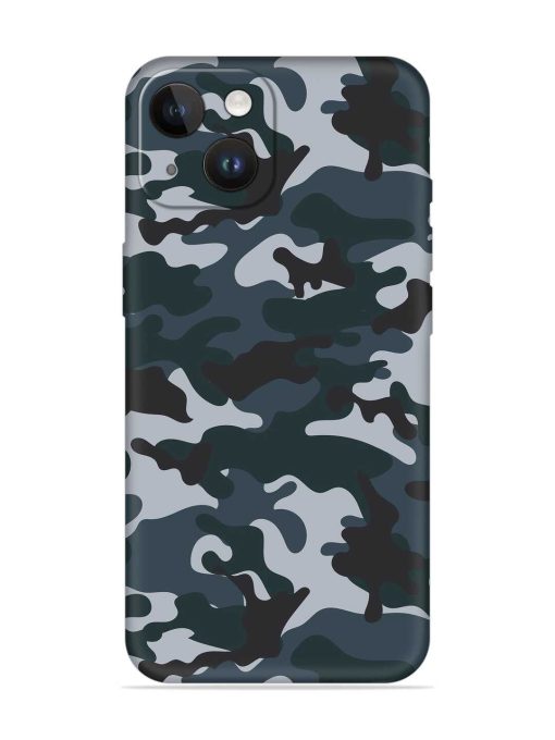 Dark Blue Army Military Art Embossed Soft Silicone Case for Apple Iphone 14 Edge Zapvi