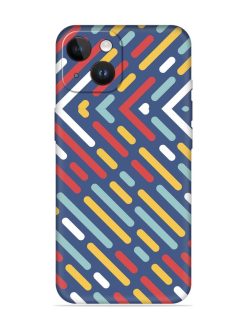 Colored Lines Embossed Soft Silicone Case for Apple Iphone 14