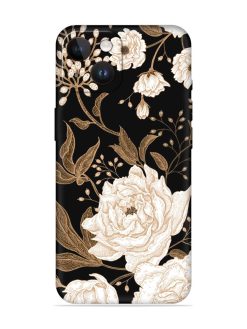 Peonies Roses Floral Embossed Soft Silicone Case for Apple Iphone 14