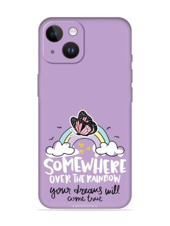 Rainbow Butterfly Design Embossed Soft Silicone Case for Apple Iphone 14