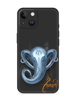 Illustration Lord Ganpati Embossed Soft Silicone Case for Apple Iphone 14