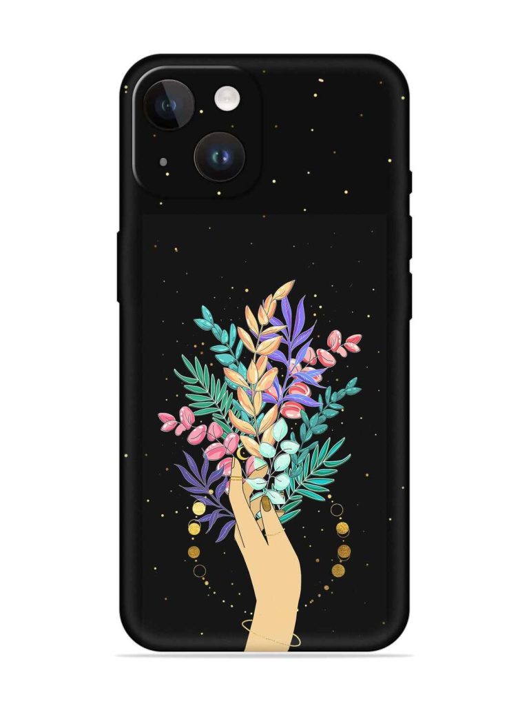 Flower On Hand Embossed Soft Silicone Case for Apple Iphone 14