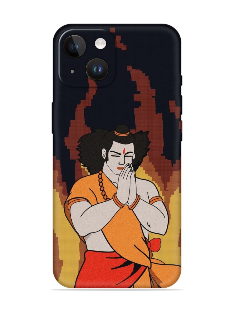 Shree Ram Vector Embossed Soft Silicone Case for Apple Iphone 14